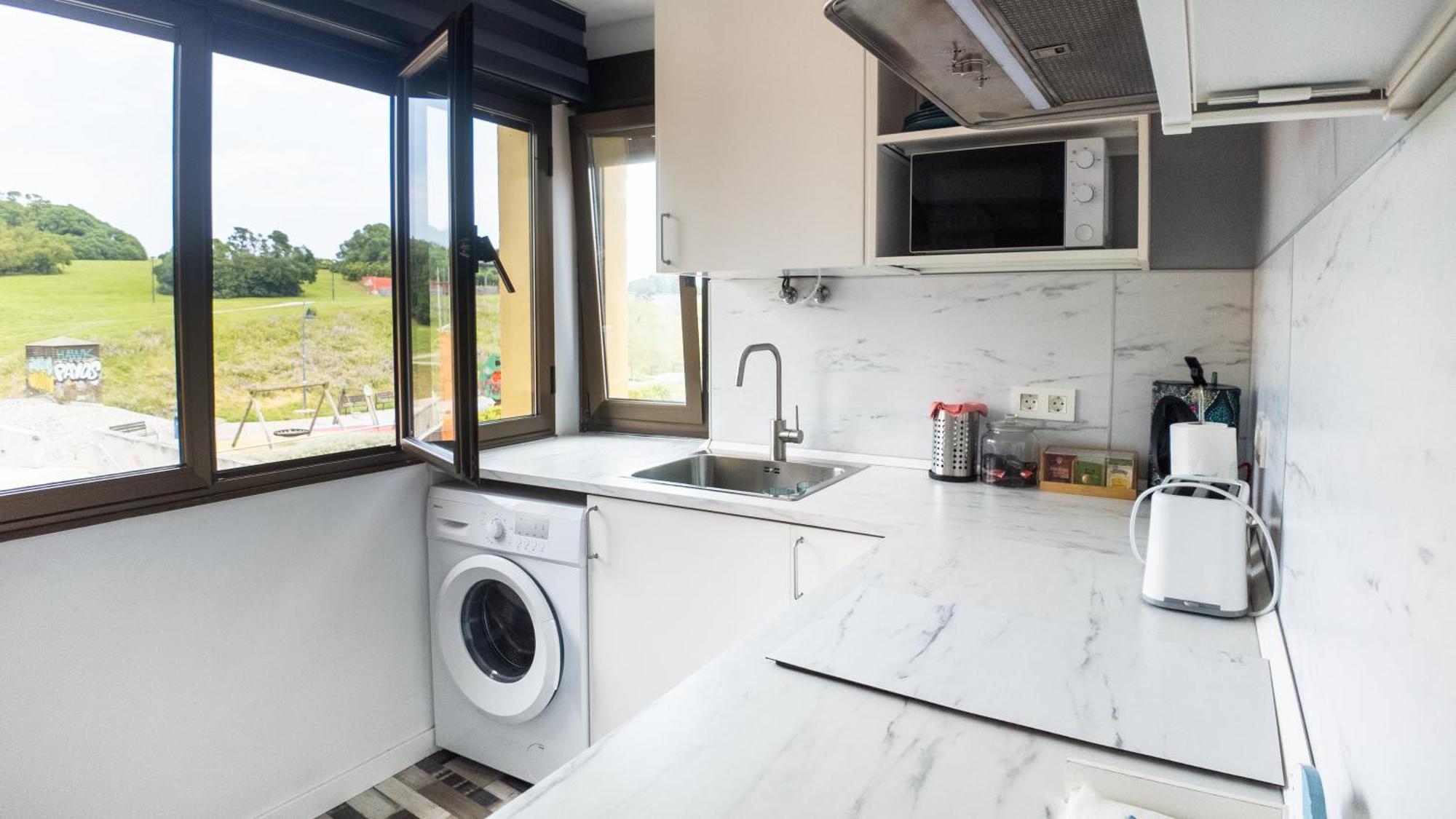 Loft En Gijon - Cimavilla Con Vistas Al Cerro Eksteriør billede