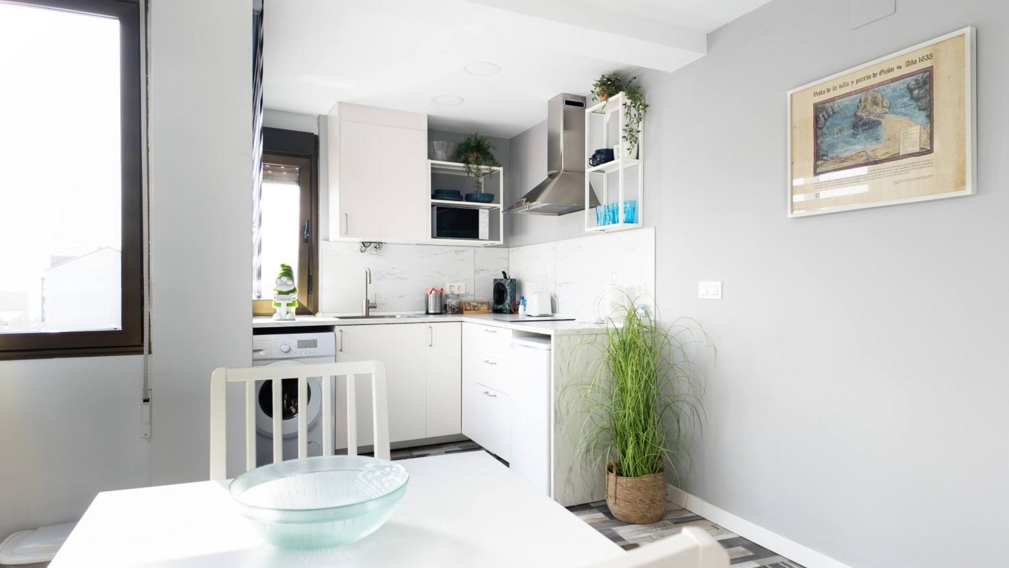 Loft En Gijon - Cimavilla Con Vistas Al Cerro Eksteriør billede